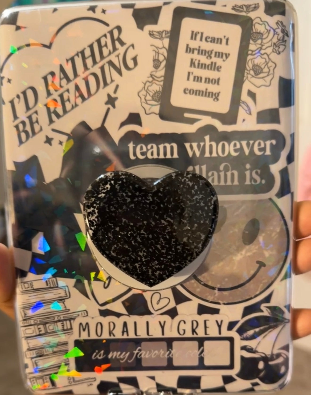 Black phone grip